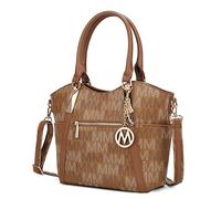 MKF Collection Sac fourre-tout Signature pour femme, sac à main en cuir végétalien, poignée supérieure pour femme, sac à bandoulière par Mia K, Jeneece Tan, L