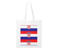 MKGOHLG Sac fourre-tout en toile avec imprimé drapeau de la République de Croatie, solide et durable pour les voyages, le shopping, le quotidien, taille unique