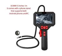 MKHFP 6.0mm 8.5mm 5 Pouces Rotatif 360 Degrés Endoscope Mini Caméra Endoscope Étanche LED Caméra D'inspection De Voiture Caméra d'égout(360degree 8.5mm)