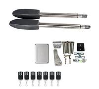 MKHFP Moteur Automatique de la barrière à Bras battante Double DC24V d'actionneur ouvre avec kit Commande Distance en Option ouvre-Porte 400 kg Kit d'automatisation de Portail(Blanc)