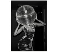 MKHFUW Art mural sur toile noir et blanc photo féministe poster tendance fille mode décoration murale maison - Sans cadre (photo 06,80 x 120 cm x 1)