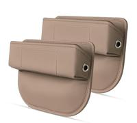 MKHIXTSL Organisateur Rangement Espace Siège Auto pour Kia EV9 / EV9 GT-Line 2023 2025, 2Pièces Boîte Multifonction Cuir Organiseur Accessoire Voiture pour Téléphone Clés Cartes, D/Beige