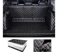MKHIXTSL Voiture Cuir Tapis Coffre pour Audi Q5 2013-2016, Anti-dérapants Imperméable Moquettes, EntièRement Entouré Plancher Protection IntéRieur Accessoires,A/Black