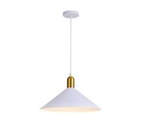 Mkichi Suspension Luminaire Industrielle Rétro,Lustre Vintage Plafonnier E27 Éclairage de Plafond Abat-jour en Métal pour Salon Chambre Cuisine Bar (Blanc)