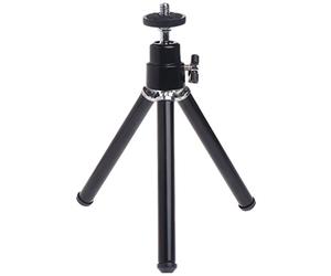 Mking Prerry Mini trépied professionnel de niveau laser 1/4 pour téléphone portable, deux tubes en aluminium - Métal pour tête - Noir
