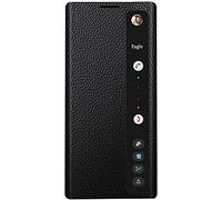 Mking Tech Etui en Cuir pour Samsung Galaxy S21 Ultra 5G Étui à Rabat/Veille/Réveille toi Coque Smart Phone Couverture Galaxy S 21 Ultra Housse Cover -Noir