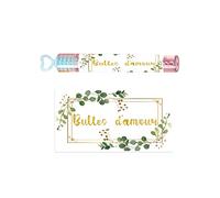 MKISHINE 100pcs Stickers Mariage Bulles Sticker pour flacons de Bulles de Mariage, Autocollant Bouteille Bulle Mariage Décoration Bulles Bonheur pour Fête Anniversaire Fiançailles Baptême Communion