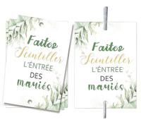 MKISHINE 120pcs Étiquettes pour cierges Magique - Mariage - Ouverture de Bal - Entrée des Mariés Cadeau pour Invités,Decoration Mariage,Étiquettes Mariage