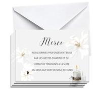 MKISHINE 50 Carte Sincères Condoléances avec Enveloppe - Décès et Deuil - Cérémonie Funéraire Cartes Remerciement Deuil - Condoléances Décès Obsèques ou Enterrement - Papier de Qualité Format a6 (50)
