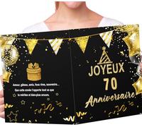 MKISHINE Grande Carte Anniversaire Géante - Joyeux Anniversaire Cadeau Homme Femme 80 Ans / 70 Ans/ 60 Ans / 50 Ans/Carte à Message Pliable avec Espace pour Écrire - Idée Cadeau Originale Homme Femme