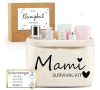 MKISHINE Kit de survie Mami - Coffret cadeau pour futures mamans - Panier cadeau avec pendentif ange gardien pour votre petite amie - Cadeau de naissance pour maman