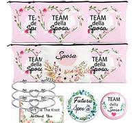 MKISHINE Lot de 26 pochettes cadeau au revoir à la nubilée, pour la mariée gadgets adieu aux nubilés broches, future mariée Team Bride Gadget Bride to Be Hen Party Fêtes Mariée Sac