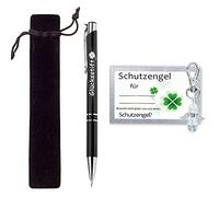 MKISHINE Stylo à bille de motivation ange gardien - Carte cadeau porte-bonheur - Examen, école, départ, nouvel emploi, nouvelle profession, collègue, cadeau d'examen (stylo porte-bonheur)