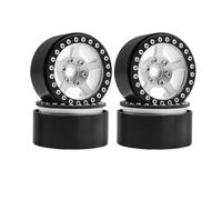 MKIUYVD Accessoires Jouets RC Compatible avec TRX4 YK4102 pour Axial SCX10 pour RGT EX86190 1/10 RC Crawler Roues Beadlock en Alliage D'aluminium De 1,9 Pouces Jante Colorée À 5 Rayons(White)