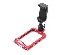 MKIUYVD Accessoires Jouets RC pour Flysky pour Noble pour NB4 pour NB4 Pro pour NB4 + Cadre De Protection D'émetteur en Métal pour Télécommande Et Support De Téléphone YA-0711BK(Red)