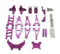 MKIUYVD Accessoires Jouets RC pour MJX 14303 14301 14302 1/14 RC 4WD Télécommande Voiture Pièces De Mise À Niveau en Métal Fragile Ensemble De 10 Pièces(Purple)