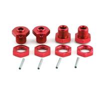 MKIUYVD Accessoires Voitures RC pour Arrma 3S 1/8 pour Typhon 4x4 pour Blx pour 550 pour Mega Metal Adaptateur Moyeu Hexagonal Roue 17 Mm Écrou Pièces Mise Niveau Voiture RC Remplacement(Red)