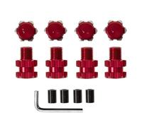 MKIUYVD Accessoires Voitures RC pour Traxxas pour Maxx 1/10 Métal 17mm Roue Cannelée Moyeu Hexagonal Adaptateur Étendu 8956 Remplacement Accessoires Voiture RC Pièces De Mise À Niveau(Red)