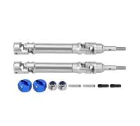 MKIUYVD Arbres d'entraînement RC pour Traxxas pour Slash 4x4 2WD pour Rustler pour Stampede pour Hoss 1/10 rc Car Parts Arbre De Transmission Avant Arrière en Métal CVD(2 pcs Front)