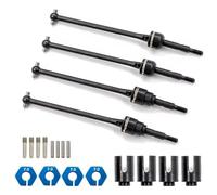 MKIUYVD Arbres d'entraînement RC pour Traxxas pour Slash pour Rustler pour Stampede pour VXL 4X4 1/10 rc Car Upgrades Parts 4Pcs Arbre De Transmission Avant Et Arrière en Acier CVD