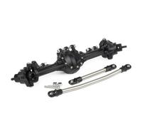 MKIUYVD Avant Arrière Essieux RC pour SCX10 II pour Element pour Enduro CC01 Pièces De Mise À Niveau D'essieu Avant Et Arrière en Aluminium CNC Intégré pour Chenille RC 1/10(Black,Front)