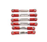 MKIUYVD Bielle RC Voitures pour Arrma pour Granite pour SENTON pour VORTEKS pour Typhon pour Big pour Rock 1/10 RC Pièces Voiture Tiges De Direction en Métal Ensemble Maillons Liaison(Red)