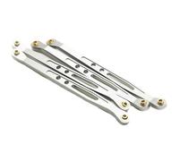 MKIUYVD Bielle RC Voitures pour Axial pour Wraith 90018 1/10 RC, Pièces De Voiture sur Chenilles, Liaison Tige Suspension Supérieure Et Inférieure en Aluminium(White,LowerLink Rod)