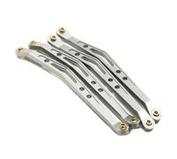 MKIUYVD Bielle RC Voitures pour Axial pour Wraith 90018 1/10 RC, Pièces De Voiture sur Chenilles, Liaison Tige Suspension Supérieure Et Inférieure en Aluminium(Silver,Upper Link Rod)