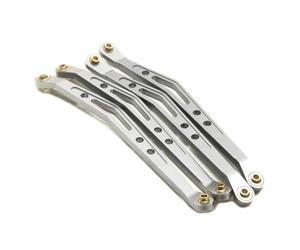 MKIUYVD Bielle RC Voitures pour Axial pour Wraith 90018 1/10 RC, Pièces De Voiture sur Chenilles, Liaison Tige Suspension Supérieure Et Inférieure en Aluminium(Silver,Upper Link Rod)