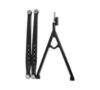 MKIUYVD Bielle RC Voitures pour AXIAL SCX10 1/10 rc Car Crawler 3 Pièces Barre De Support Trigon Et Liaison Biellette Suspension Inférieure Arrière en Alliage D'aluminium 130 Mm(Black)