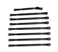 MKIUYVD Bielle RC Voitures pour Axial SCX6 pour JLU pour Wrangler 1/6 RC Accessoires Mise À Niveau Voiture sur Chenilles 8 Pièces Ensemble Liaison De Barre Liens en Alliage D'aluminium(Black)