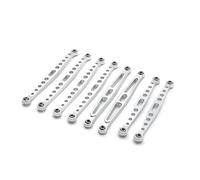 MKIUYVD Bielle RC Voitures pour HuangBo ZP1001 ZP1002 ZP1003 ZP1004 1/10 RC, Accessoires De Voiture, Modification Mise À Niveau en Métal, Biellette Direction Fixe(Silver)