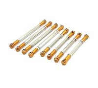 MKIUYVD Bielle RC Voitures pour MN128 MN86 MN86S MN86K MN86KS pour MN G500 8 Pièces Tige De Liaison en Métal Ensemble Traction 1/12 RC Voiture Accessoires(Yellow)