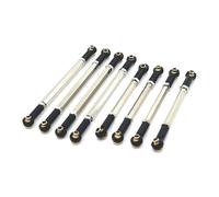 MKIUYVD Bielle RC Voitures pour MN128 MN86 MN86S MN86K MN86KS pour MN G500 8 Pièces Tige De Liaison en Métal Ensemble Traction 1/12 RC Voiture Accessoires(Black)