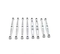 MKIUYVD Bielle RC Voitures pour ZP1001 ZP1002 ZP1003 ZP1004 1/10 Accessoires De Mise À Niveau Voiture Rc 8 Pièces Tige Liaison RC en Alliage D'aluminium(Silver)