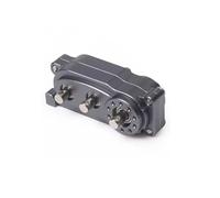 MKIUYVD Boîte Transmission Centrale pour Axial SCX10 Boîte De Transfert en Métal avec Arbre Inversé, Transmission À Engrenage Planétaire Préfixal, Châssis Amélioré, Chenille 1/10 RC(Gray)