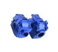 MKIUYVD Boîte Transmission Centrale pour Traxxas pour Slash 4X4 pour VXL pour Rustler pour Stampede pour Hoss 1/10 rc Car Boîtier De Différentiel Avant Arrière en Métal(Blue,Front and Red)