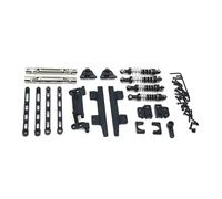 MKIUYVD Pièces Voiture RC pour MN82 LC79 1/12 rc Car Upgrade Parts Accessories Amortisseur Tie Rod Avant Et Après Ensemble d'arbre De Transmission Noir