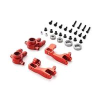 MKIUYVD Pièces Voiture RC pour Traxxas pour Slash pour Rustler pour Hoss pour VXL rc Car Upgrade Parts Manivelles De Direction en Métal Drag Link Servo Saver Set(Type c Blue)