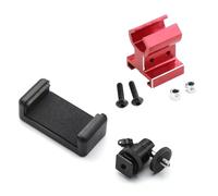 MKIUYVD Pièces Voiture RC pour TRAXXAS pour TRX4 pour TRX6 pour E-revo pour Slash pour RUSTLER pour E-maxx RC Pièces De Voiture Émetteur en Métal Support Téléphone(Red)