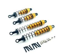 MKIUYVD Pièces Voiture RC pour WLtoys 12428 12423 1/12 Rail Court pour Voiture Télécommandée Range Truck, 1 Jeu D'amortisseurs Avant Et Arrière en Aluminium 0016 0017(Yellow)