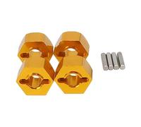 MKIUYVD Pièces Voiture RC pour Wltoys K949 10428-A Quatre Roues pour Voiture d'escalade Pièces De Voitures RC 4 Roue Hexagonale 12mm pour Adaptateur Siège K949-12(Yellow)