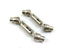 MKIUYVD RC CVD pour Henglong pour WPL pour Ural B36 B16 C14 C24 B24 MN D90 2 Pièces Camion RC Voiture De Rechange en Métal Avant Arrière Arbre D'entraînement(Silver)