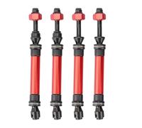 MKIUYVD RC CVD pour Traxxas pour Slash pour Rustler pour Stampede pour VXL 4X4 4WD 1/10 RC Pièces Mise À Niveau De Voiture 4 Arbre D'entraînement Robuste en Métal CVD(Red)