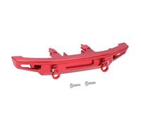 MKIUYVD RC Pare-Chocs pour Traxxas pour TRX-4M pour Bronco Pièces De Mise À Niveau pour Voiture Radiocommandée 1/18, Pare-Chocs Avant Et Arrière en Aluminium CNC(Red,Front)