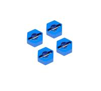 MKIUYVD RC Pièces avec pour ARRMA 3S pour SENTON pour VORTEKS pour Typhon pour Rock pour Granite 1/10 RC Pièces Voiture 4 en Métal 14mm Adaptateur De Moyeu Hexagonal Roue(Blue)