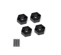 MKIUYVD RC Pièces avec pour ARRMA 3S pour SENTON pour VORTEKS pour Typhon pour Rock pour Granite 1/10 RC Pièces Voiture 4 en Métal 14mm Adaptateur De Moyeu Hexagonal Roue(Black)