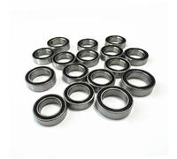 MKIUYVD RC Pièces avec pour Arrma pour Granite pour Grom 1/18 RC Pièces De Mise À Niveau Voiture Accessoires Kit Roulements Billes Scellés en Caoutchouc 16pcs(Black)