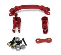 MKIUYVD RC Pièces avec pour Arrma pour Senton pour Granite pour Typhon 1/10 rc Car Parts, Levier De Direction Et Biellette avec Roulement À Billes(Red)