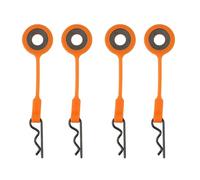 MKIUYVD RC Pièces avec pour ARRMA pour Senton pour Granite pour Typhon pour Traxxas 1/10 4 Pièces Gel De Silice Clip Carrosserie Voiture Coque Retenue Serrure À Boucle Fixe(Orange)